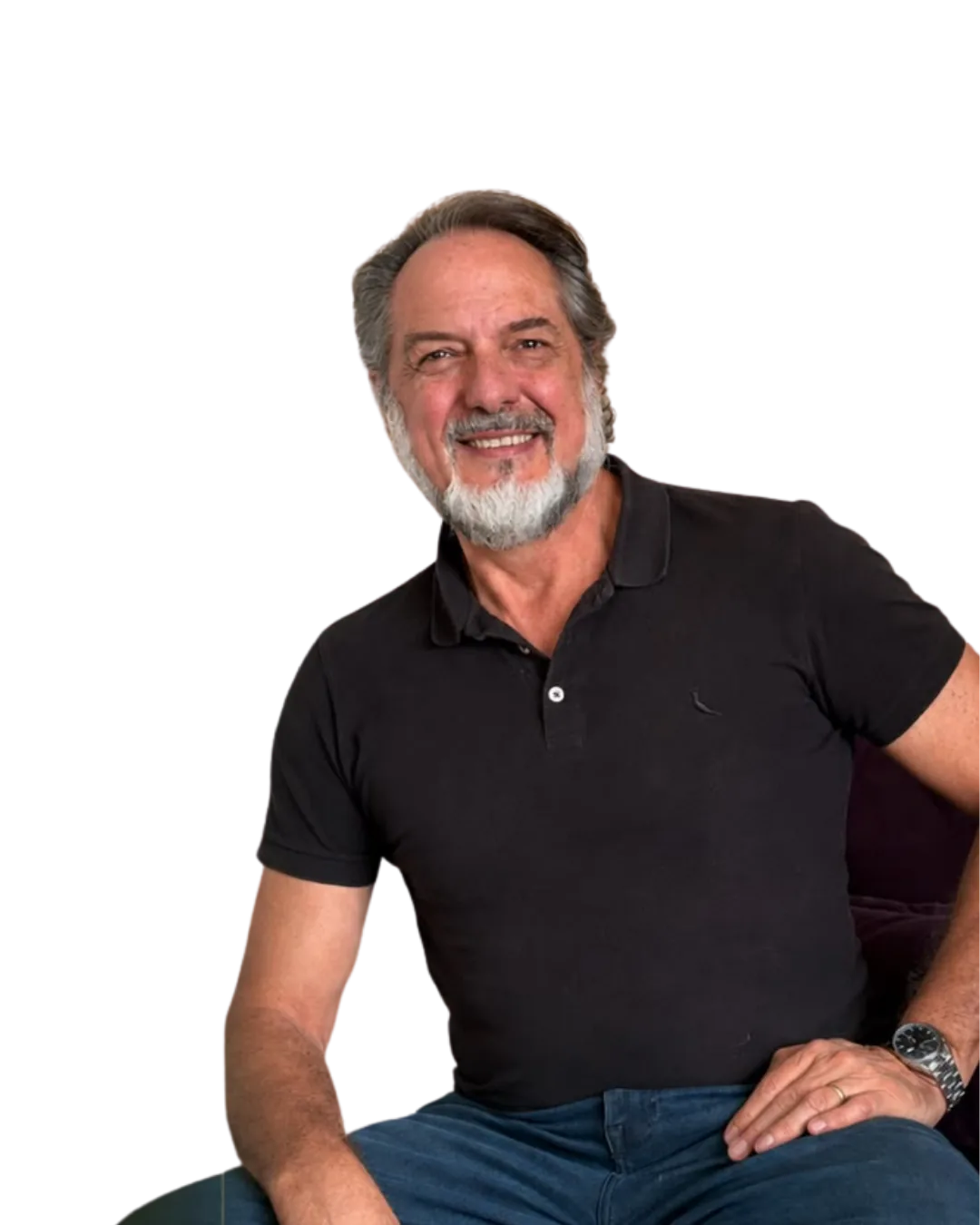 Guillermo Colombo sorrindo em um retrato acolhedor