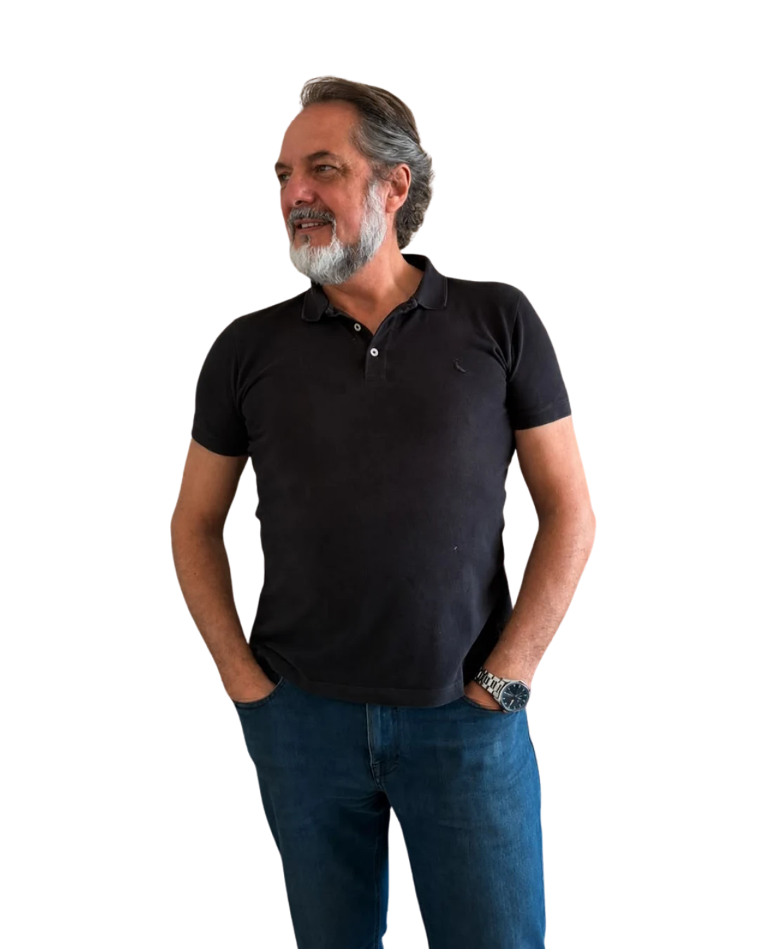 Guillermo Colombo em um retrato descontraído